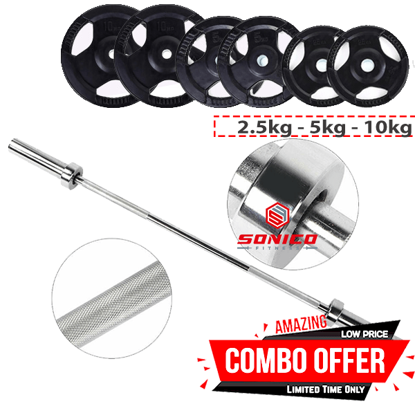 ScSPORTS® Juego De Pesas - 30kg, Pesas 2x2,5 / 5 / 7,5kg, 30mm